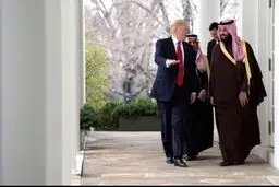 قدم زدم محمد سلمان و ترامپ در کاخ سفید/ عکس