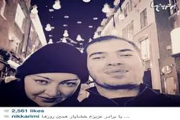 سلفی جالب بازیگر معروف در کنار برادرش/ عکس