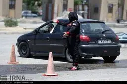 زنان اتومبیلران ایرانی در پیست کرج/تصاویر