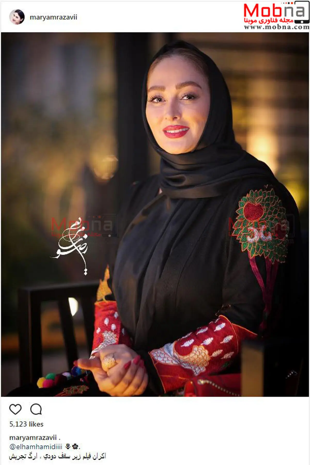 آرایش و تیپ جالب الهام حمیدی در اکران فیلم زیر سقف دودی / عکس