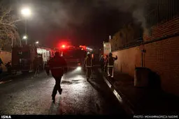 آتش سوزی گسترده در یافت آباد تهران/ تصاویر