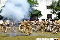 تمرین پلیس هند برای کنترل اراذل و اوباش