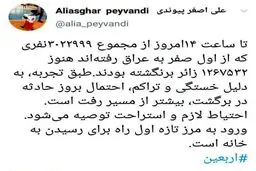 توصیه رئیس هلال احمر به زائران اربعین در برگشت از زیارت