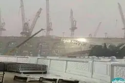 لحظه ورود طوفان به مکه/عکس