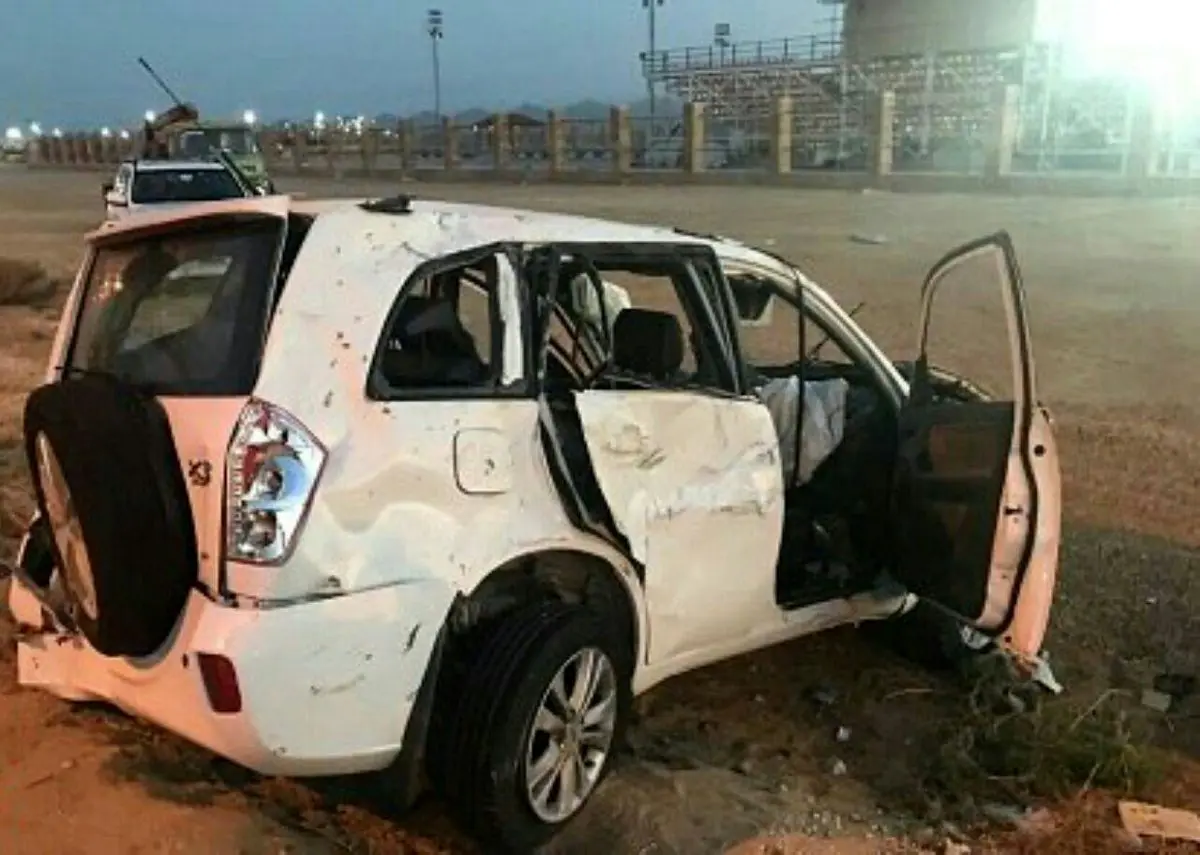 اتومبيل بازیکن معروف استقلال بعد از تصادف /عکس