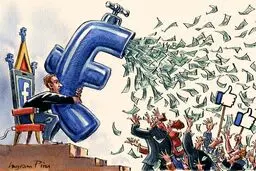 درآمد فیس بوک!/ کاریکاتور