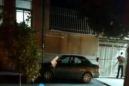 تصویری از خودرو بمب گذاری شده در نزدیکی منزل شهید حججی