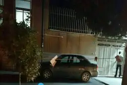 تصویری از خودرو بمب گذاری شده در نزدیکی منزل شهید حججی