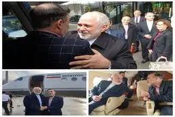 مسعود سلیمانی در راه بازگشت به تهران به همراه ظریف + تصاویر