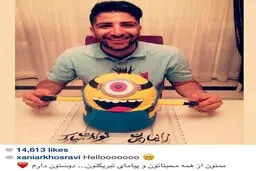 کیک تولد زانیار در اینستاگرام/عکس