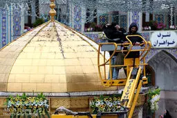شستشوی سقاخانه حرم مطهر رضوی/تصاویر