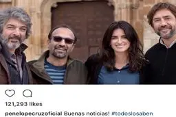 تصویرى که پنه لوپه کروز از اصغر فرهادى منتشر کرد