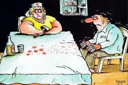 عکس/ انعکاس تاثیرات مشروبات الکلی در آینه کاریکاتور