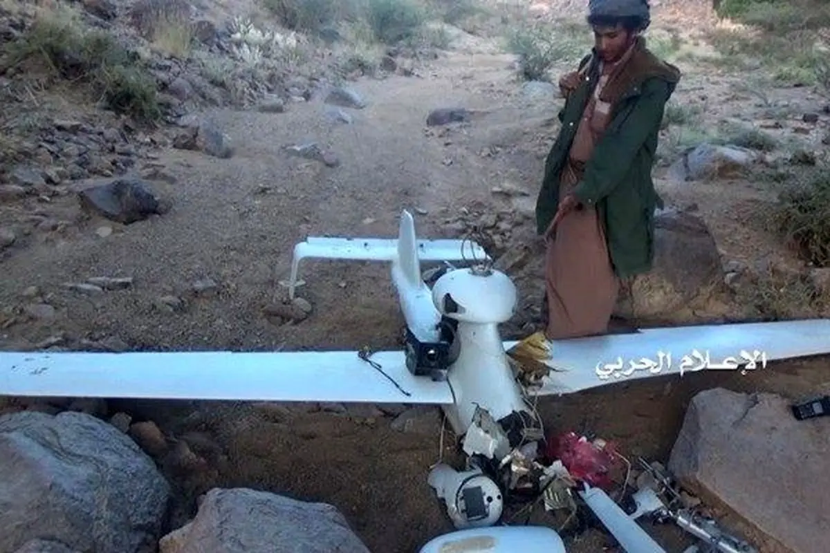 انهدام یک پهپاد جاسوسی ائتلاف سعودی در الحدیده یمن/ عکس