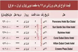 تماشای بازی ایران-عراق در دوبی چند تمام می‌شود؟