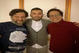 تصویری از بازیکن پرحاشیه پرسپولیس در کنار دو بازیگر