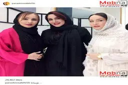 پوشش و میکاپ متفاوت پرستو صالحی به همراه حدیث فولادوند/ عکس