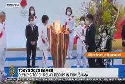 روشن شدن مشعل المپیک ۲۰۲۰ توکیو +فیلم