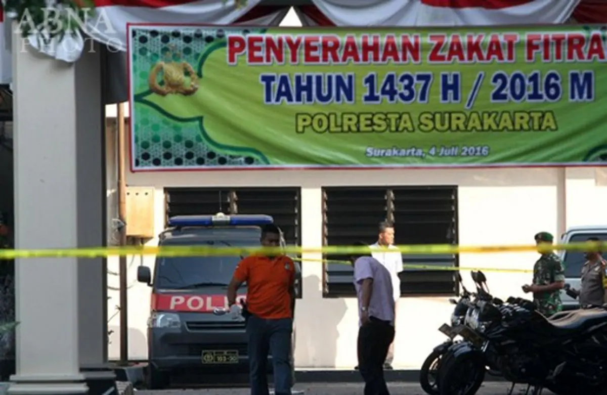 تصاویری از حمله انتحاری در شهر سولو اندونزی