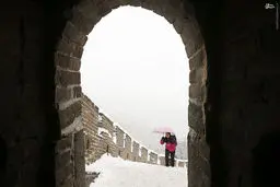 عکس/ دیوار چین سفیدپوش شد