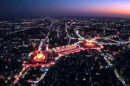 گل آرایی ضریح امام حسین(ع) با فرا رسیدن ولادت امام حسن مجتبی(ع)