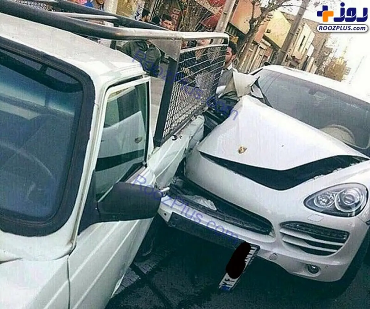 تصادف ميلياردی خودروی لوكس در تهران