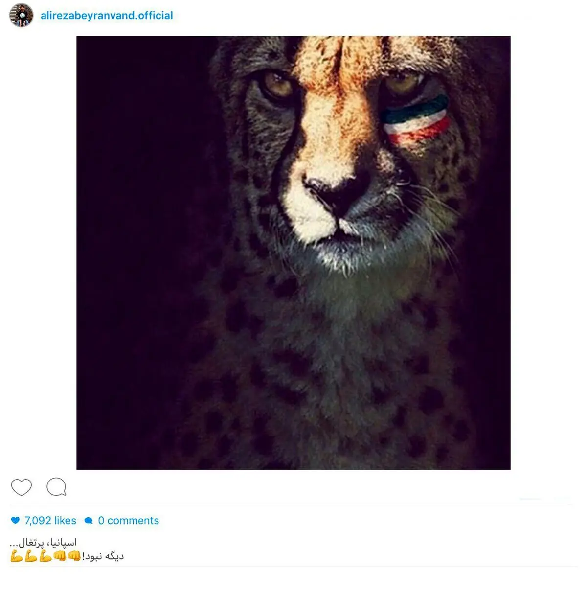 واكنش متفاوت عليرضا بيرانوند به گروه ايران در جام جهانى/عکس