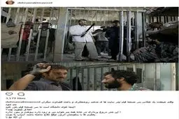 توضیح مسعود ده نمکی درباره عکس جنجالی اش با باتوم +عکس