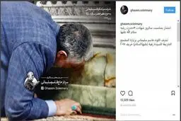 تصویری از ۳ ساله‌ای که سردار سلیمانی به پابوسی‌اش رفت
