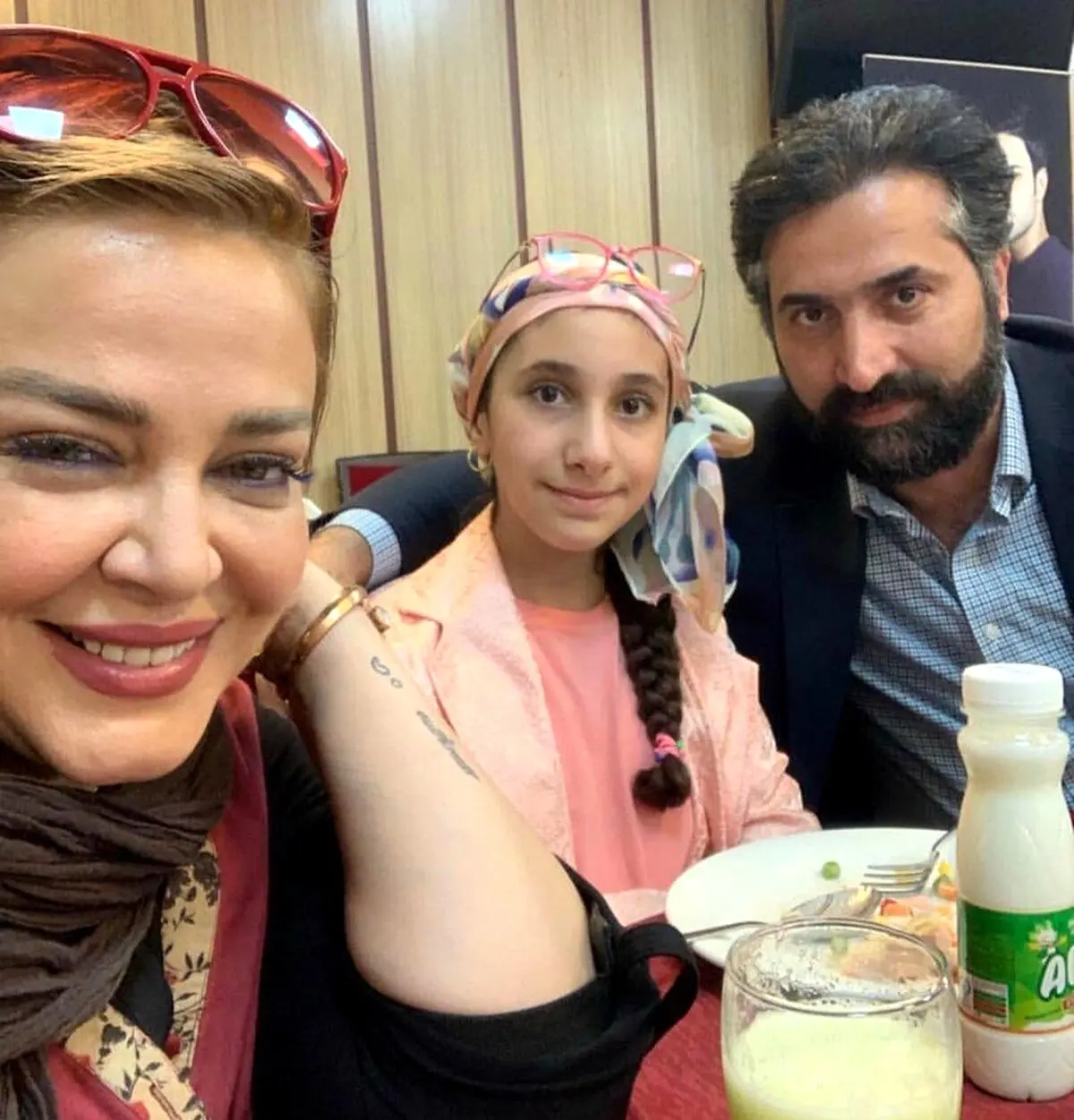 عکس/ بهاره رهنما به همراه همسرش و دختر همسرش