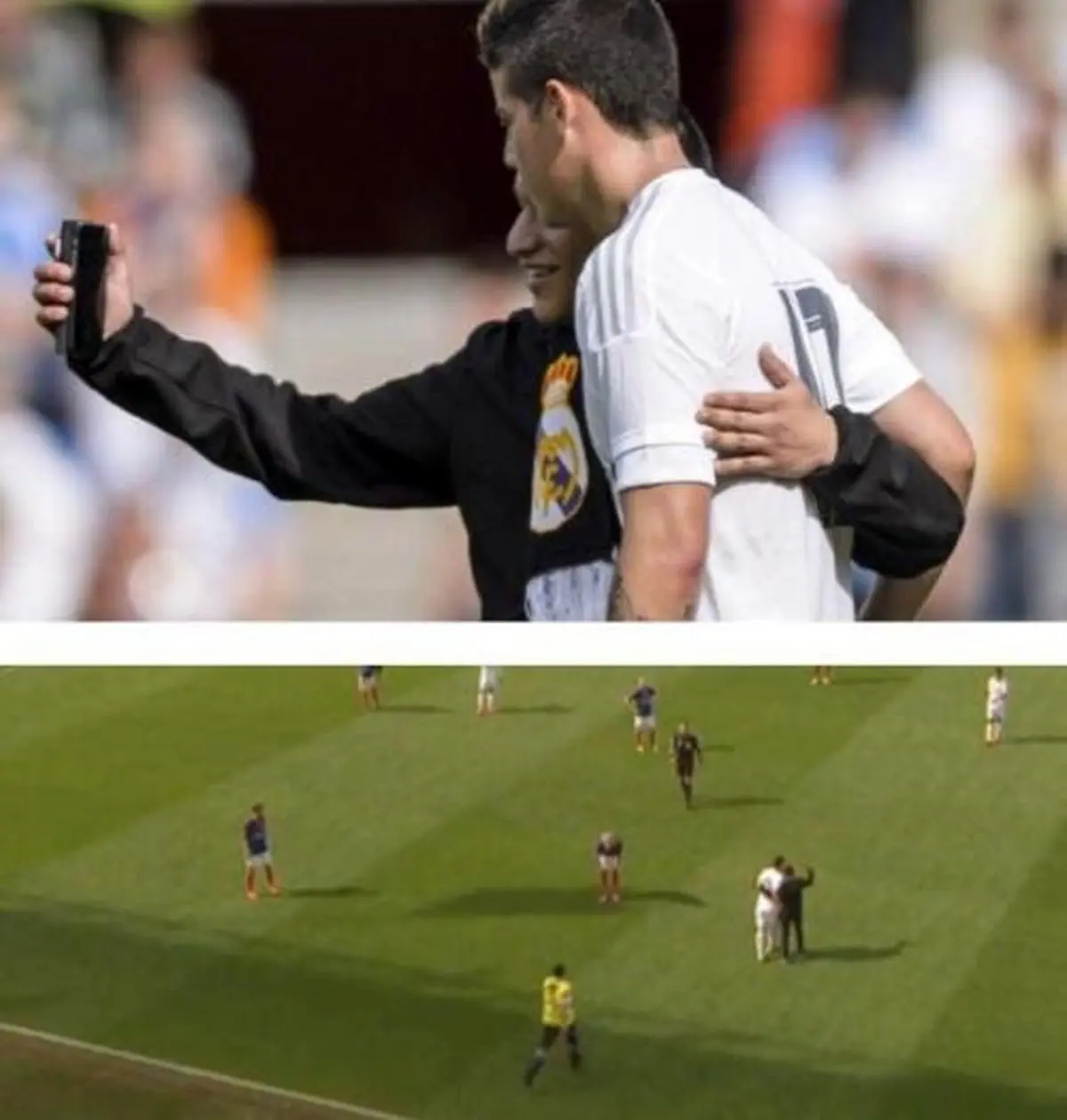 عکس یادگاری با رودریگز، وسط مسابقه!