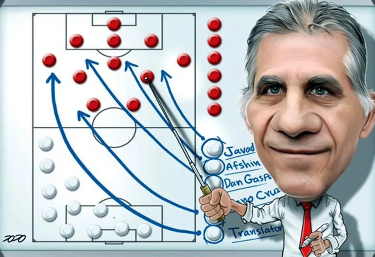 رونمایی از تاکتیک جدید تیم ملی!/کاریکاتور