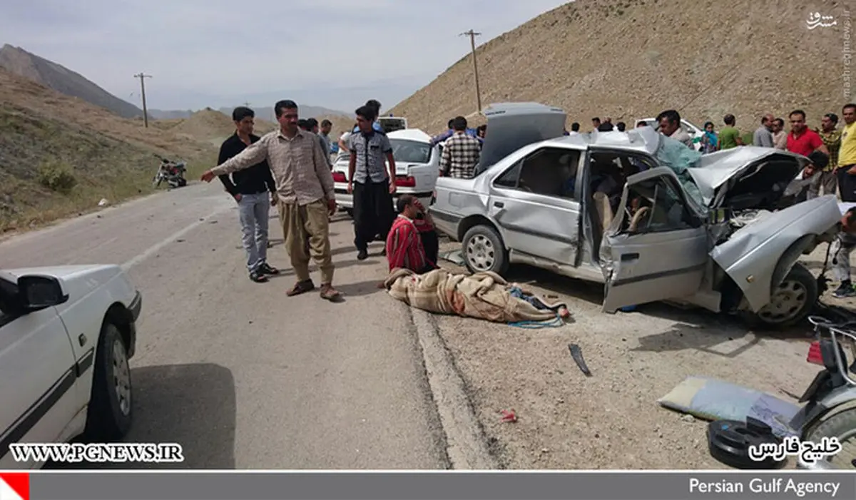 تصادف هولناک دو خودرو با 8 کشته/ تصاویر