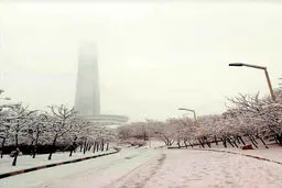 عکس / برج میلاد در روز برفی تهران