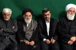 احمدی نژاد در عزاداری ایام فاطمیه بیت رهبری/ عکس