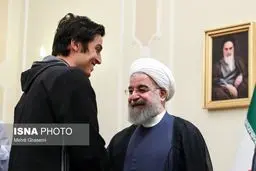 خوش و بش حسن روحانی با سردار تیم ملی/عکس