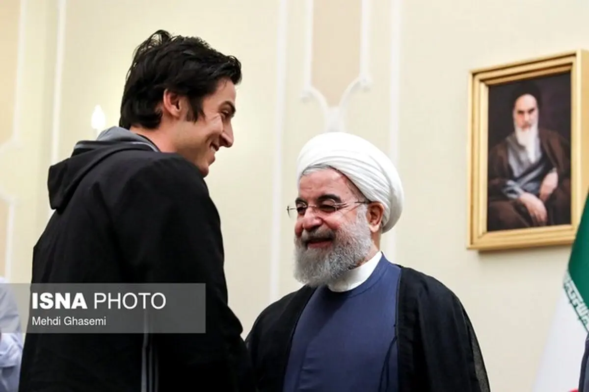 خوش و بش حسن روحانی با سردار تیم ملی/عکس