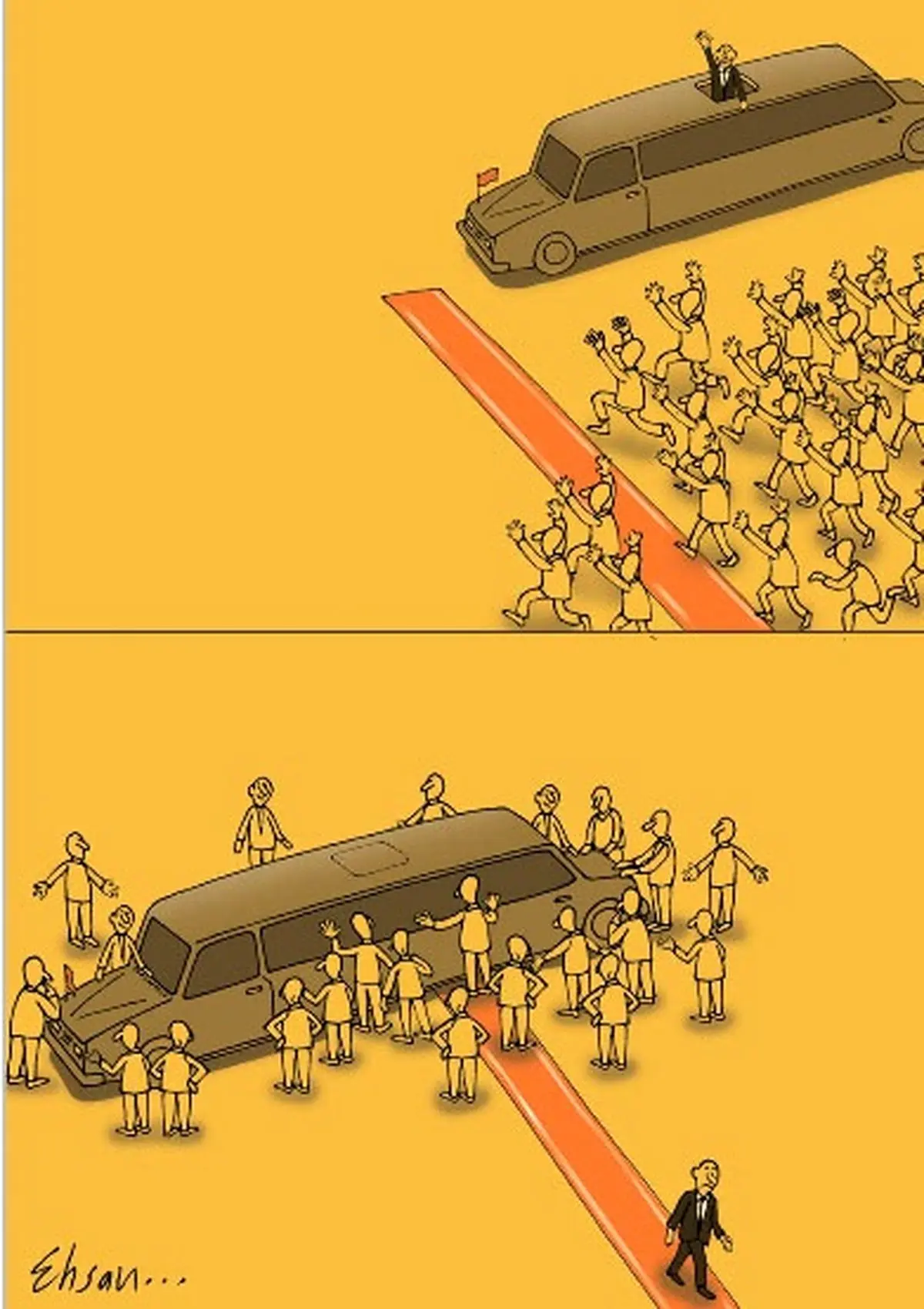 استقبال ویژه!/کاریکاتور