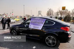 تصاويري از برخورد پليس با خودروهای آلاینده و پلاک غیرمجاز
