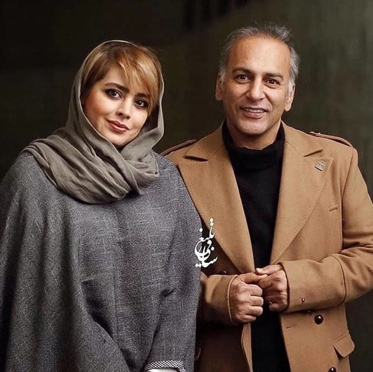 عکس کمتردیده شده حمیدرضا آذرنگ در کنار همسرش