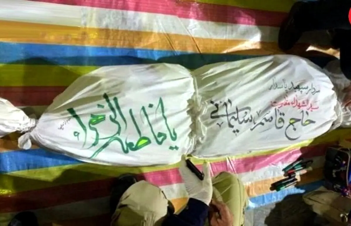 اولین عکس از پیکر سردار شهید قاسم سلیمانی در اهواز