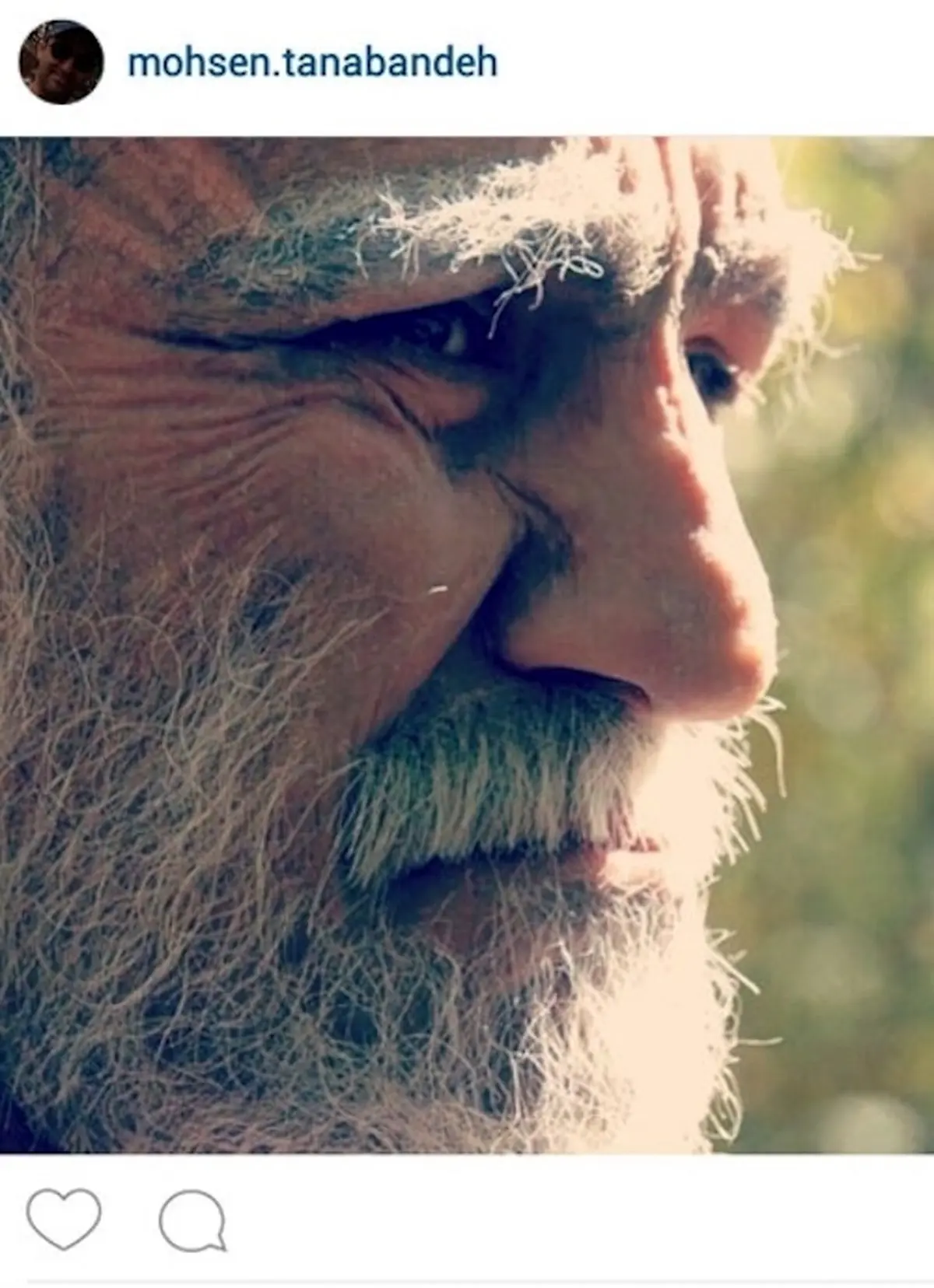 محسن تنابنده در دوران پیری