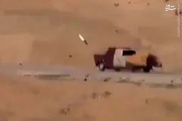 لحظه انهدام خودروی انتحاری داعش +عکس
