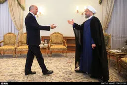 فابیوس و روحانی در یک قاب/ عکس