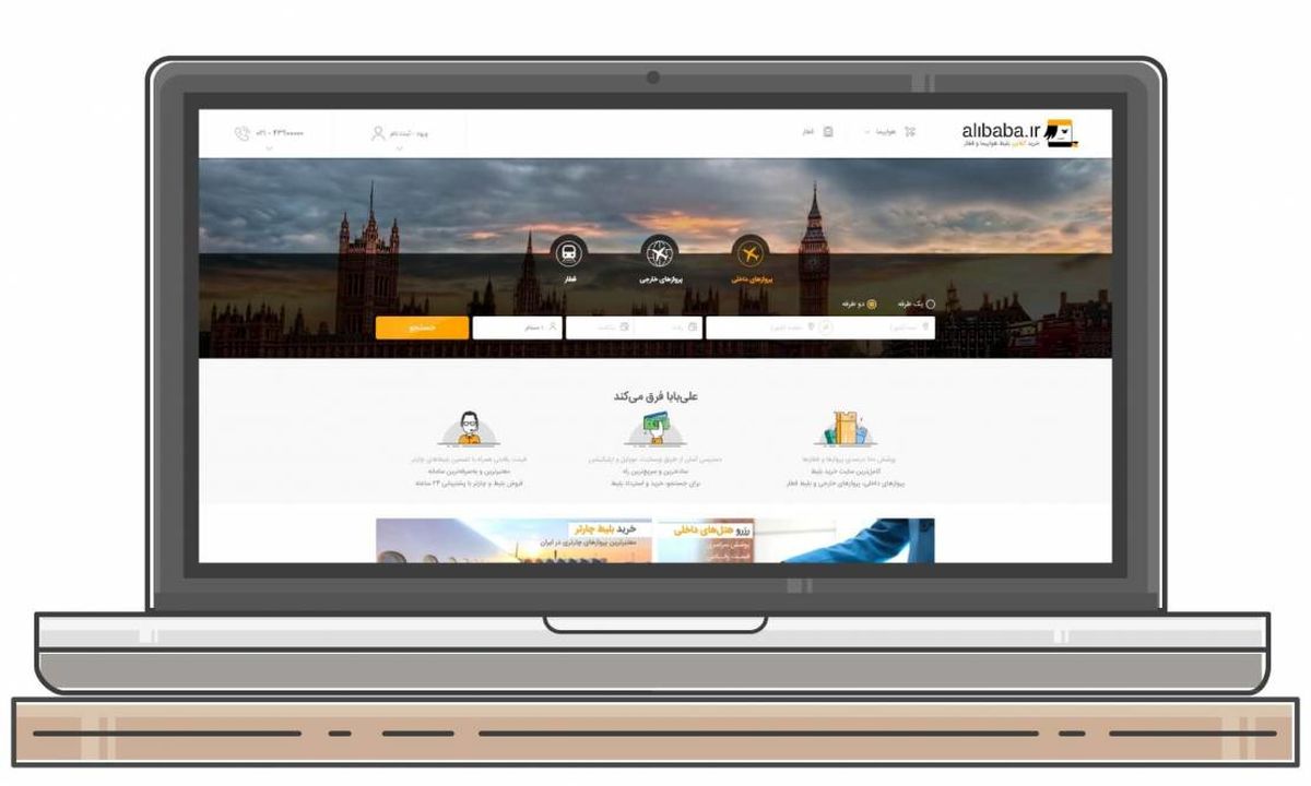 نحوه ارائه بلیط اینترنتی هواپیما