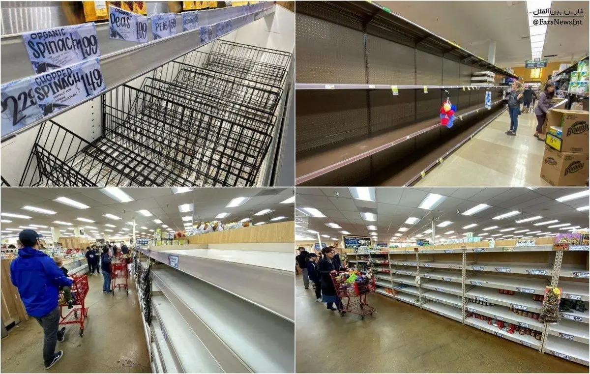 فروشگاه های کالیفرنیای آمریکا پس از شیوع کرونا + عکس