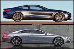 تصاویر دیدنی از مقایسه بی‌ام‌و کوپه سری 8 با مرسدس کوپه کلاسS