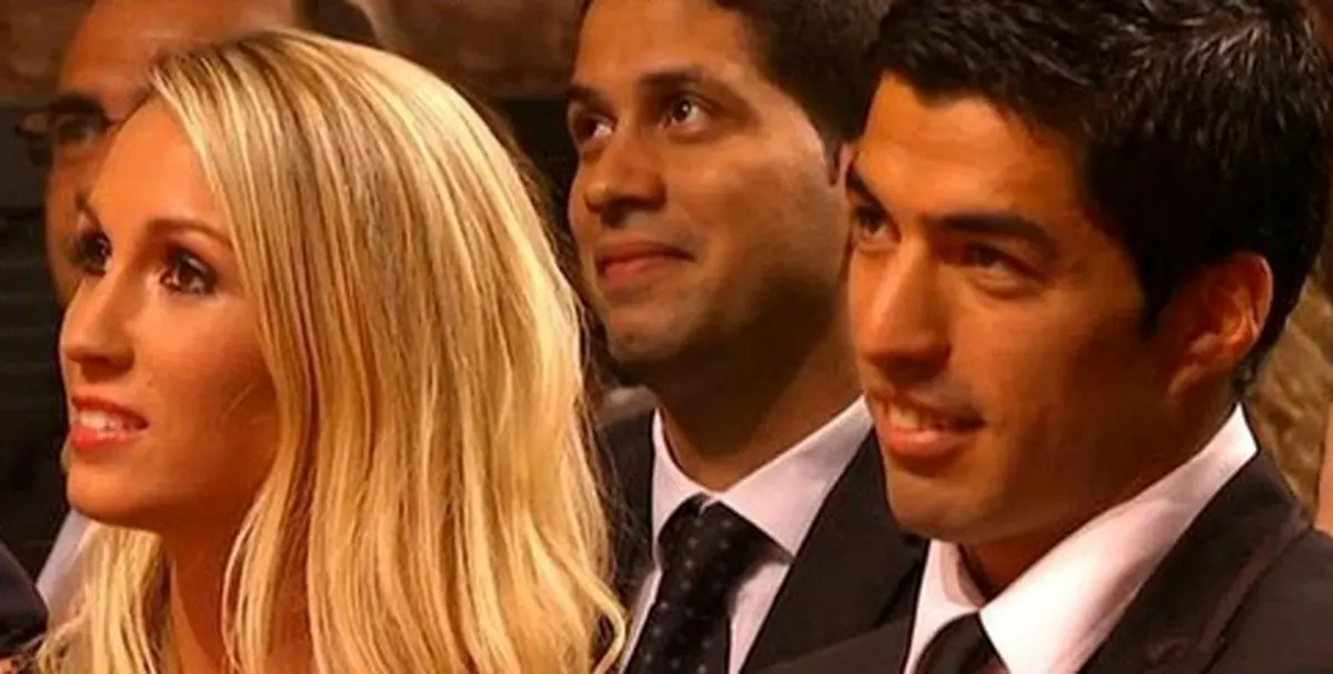 عکس/ سوارس و همسرش در مراسم کفش طلا