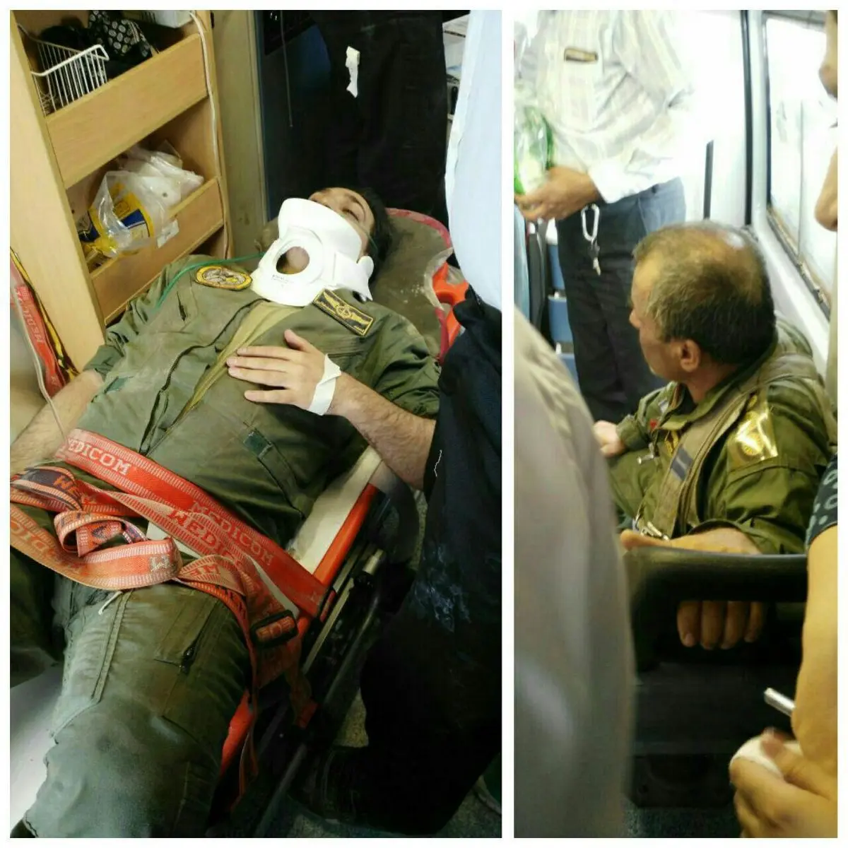 اولین تصویر از 2 خلبان جنگنده ساقط شده در شیراز/عکس