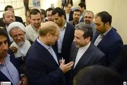گفتگو خصوصی قالیباف و عراقچی /عکس